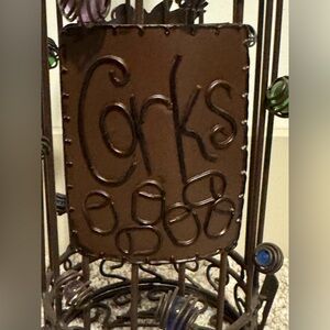 Decorative  Metal Wine Cork Holder